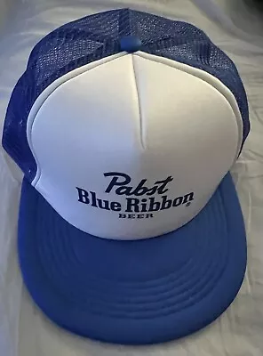 Pbr Pabst Blue Ribbon Beer Hat Mesh Snapback Cap Blue • $9.99