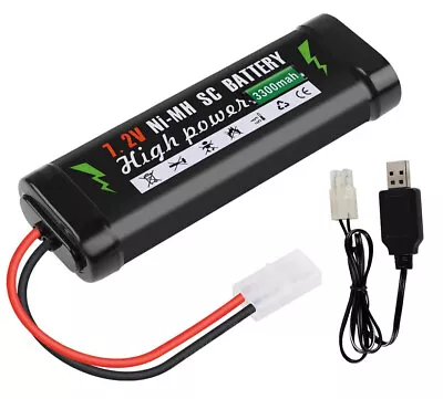 £17.99 • Buy 7.2V 3300mAh Battery 10C KET-2P Plug+USB Charger For RC Car Truck Helicopter Toy