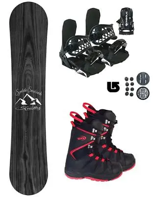 150cm Symbolic Knotty Snowboard And Bindings & BD Boots 9 SET Burton Decal Nio94 • $324.95