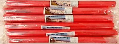 SIX JUMBO Sticks Of Traditional Seaside Rock - Pink Mint Made In Blackpool • £9.99