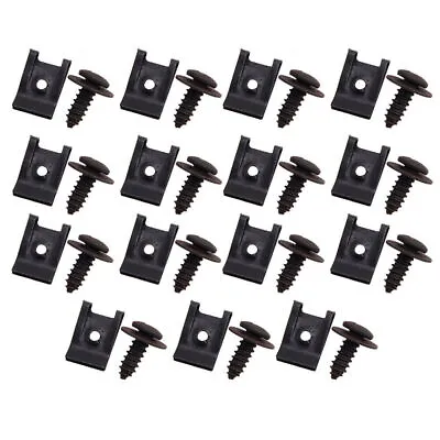 15 Sets Car Spring Metal U-type Clip+Screw Bumper Fender Trim Panel Fasteners US • $9.79