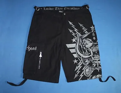 Motorhead Cargo Shorts Hard Rock Band Shorts Men's Black Shorts • $80.80