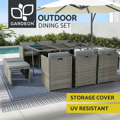 $1157.95 • Buy Gardeon 11 PCS Outdoor Dining Set Table Chairs Patio Lounge Setting Furniture
