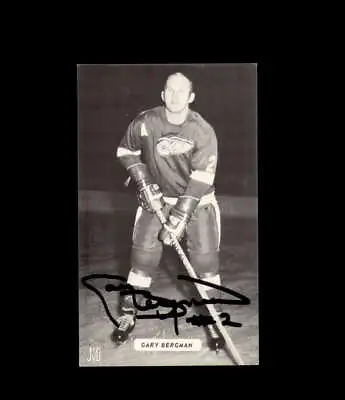 Gary Bergman Signed JD McCarthy Vintage Postcard 1950`s 60`s Detroit Red Wings A • $20