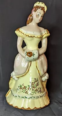 Vintage Mid Century Cali Pottery KAY FINCH Lady W/ Ring Of Flowers Strapless  • $15