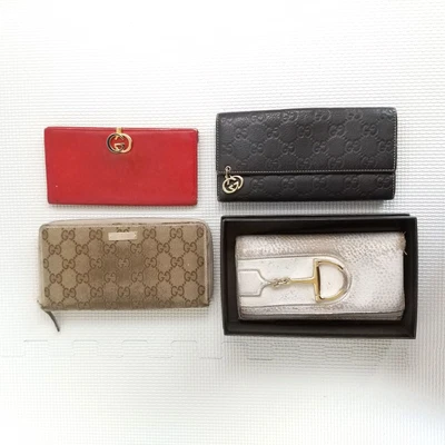 $1.25 • Buy GUCCI Long Wallet W/Box Leather Canvas Lot Of 4 Used Authentic PS230320-ps669