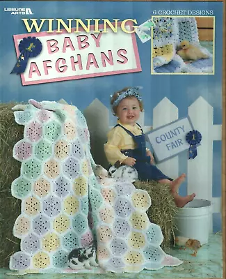 Used Winning Baby Afghans 6 Designs Leisure Arts Crochet Pattern Book • $5