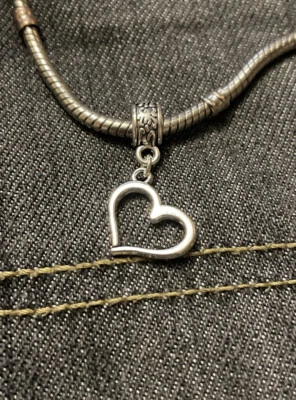 £1.59 • Buy Love Heart Bead Spacer Pendant Charm Gift Mothers Day Jewellery ‘Pandoras--box’