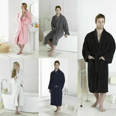 Men's 100% Egyptian Cotton Terry Towel Shawl Dressing Gown Towelling Bath Robe • £27.50