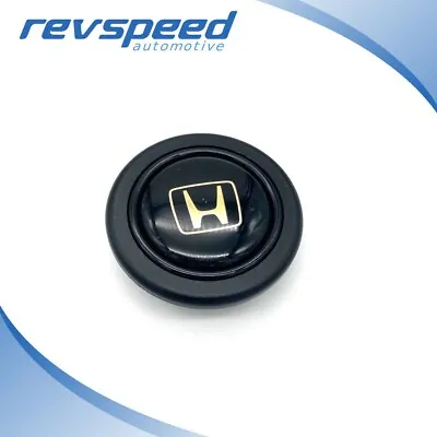 Honda Gold RARE Universal ELETTRO Steering Wheel Horn Button For MOMO OMP Sparco • $55.95