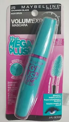 NEW Maybelline Volum'Express Mascara The Mega Plush 272 Brownish Black  • $4.75