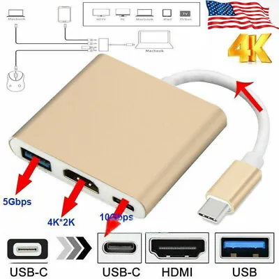 US Type C To HDMI HDTV TV USB Cable Adapter Converter For Macbook Android Phone • $18.36