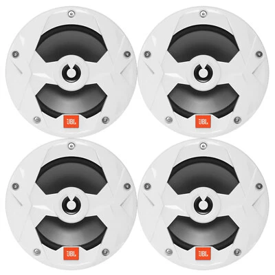 $129.49 • Buy 4x JBL Club Marine Boat ATV 6.5  2-Way 225W Max Power Stereo White Speakers