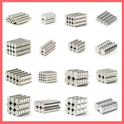 £2.58 • Buy Neodymium Disc Magnets Small & Big 1mm 2mm 3mm 4mm 5mm -80mm N35 Strong Magnets