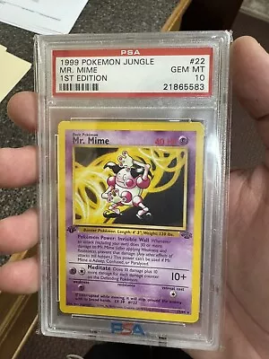 1999 Pokemon Jungle - #22 Mr. Mime 1st Edition - Psa 10 • $100