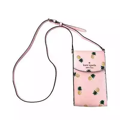 Kate Spade Staci North South Flap Phone Crossbody Multi Pineapple Pink Multi • £104.49