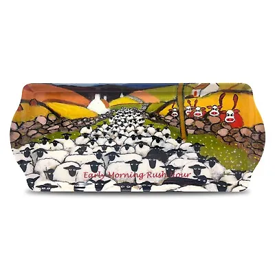 Medium Tray By Thomas Joseph Sheep Art Serving Tray 38cm X 16.5cm Melamine • £7.99