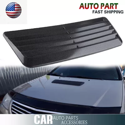 1X Carbon Fiber Universal Car Hood Air Flow Intake Grill Scoop Vent Bonnet Cover • $17.99