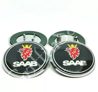 Saab 93 9-3 Saloon Black Badge Set Front & Rear Emblems 03-10 12785871 12844161 • $24.99