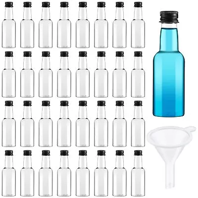 100 Pcs Mini Liquor Bottles Plastic Small Shot Bottles Mini Salad Dressing Bo... • $51.15