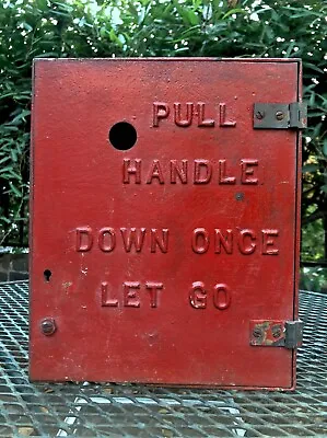 Telegraph Fire Alarm Box Pull Handle Once GAMEWELL?  Heavy Cast Iron Antique • $89