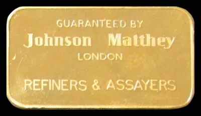 Vintage 1 Oz Gold Johnson Matthey Refiners London Mint 999.9 Gold Bar / Ingot • $2775