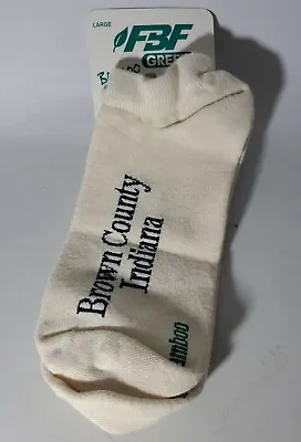 Bamboo Brown County Indiana Print Socks Sz. Large 10-13 Comfy NEW Biodegradable  • $10.91