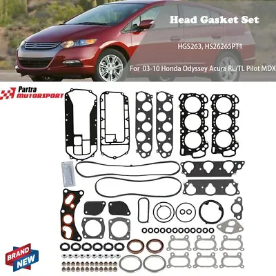 $60.80 • Buy Head Gasket Set For 2003-2010 Honda Odyssey Acura RL/TL Pilot MDX 3.5L V6