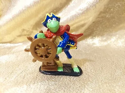 Vintage The Muppets Treasure Island Captain Kermit The Frog 3” PVC Henson Toy • $37.50
