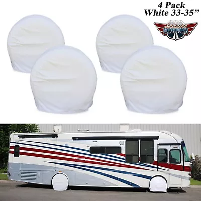 4 X Anti-UV Wheel Tire Covers For RV Motorhome Camper Car Truck  33 -35  4W • $49.99