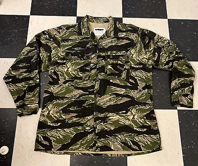 VtgVietnam Era Tiger Stripe Camouflage Shirt USA Made XLarge|~Tiger Stripe Prod. • $65