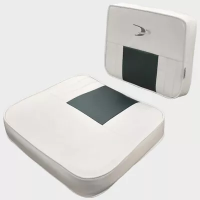 Wise Boat Seat Cushions 3320-2-1866 | White / Green Vinyl • $134.03