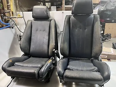 Bmw E30 Pair Front Sport Leather Seats Blue 52108103157 - R13s3 • $1250