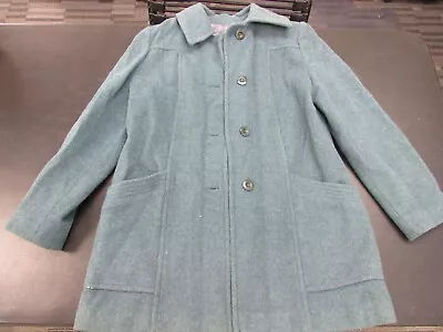Vintage New England Mackintosh Womens Coat Teal Colored See Measurements • $19.56