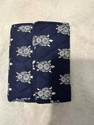 Vera Bradley Marine Sea Turtles Euro Wallet Navy Blue Ocean Themed Coin Purse • $15