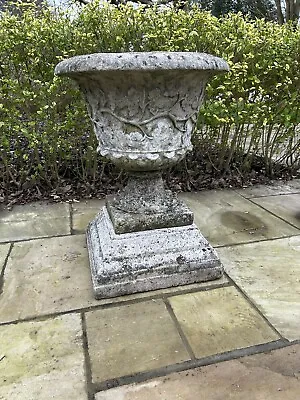 Vintage Concrete Urn Planter • £1.20