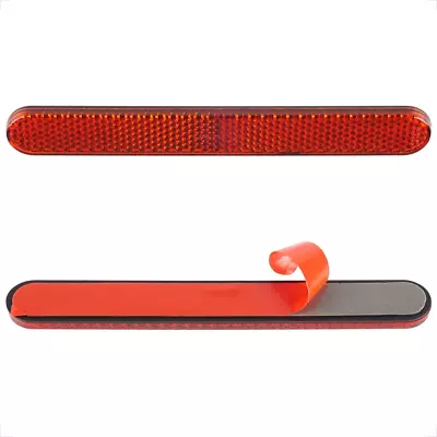 Motorcycle Red Reflectors Stick-On 5.47 Inch Oval Bike Reflector Self Adhesive  • $13.09