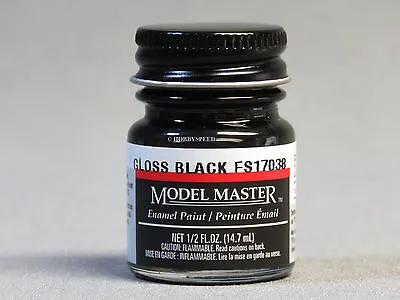 TESTORS PAINT MODEL MASTER GLOSS BLACK ENAMEL 1/2 Oz Plastic Car NEW TES1747 • $6.75