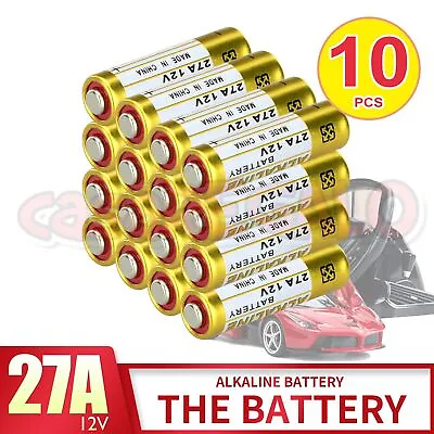 10x 27A 12V MN27 LR27 A27 L828 V27GA Alkaline Battery Garage Car Remote Alarm • $5.37