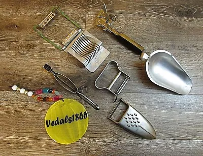 Vintage Kitchen Utensils CHOICE: Egg Slicer Can Openers Potato Peelers Scoop • $12.99