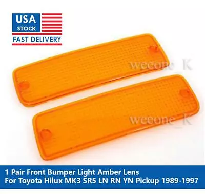 Amber Front Bumper Light Lens For Toyota Hilux Mk3 Ln85 Pickup 1989 - 1995 • $13.17