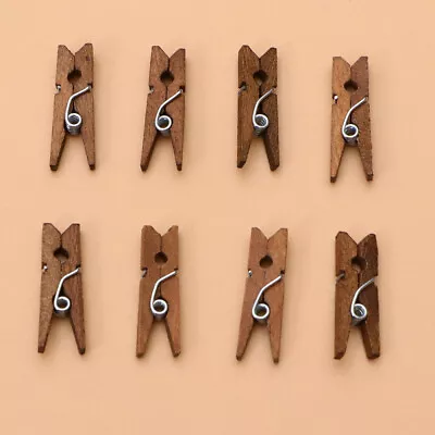  300 Pcs Mini Clothes Pegs Decorative Wooden Clips Clothespin • £12.25