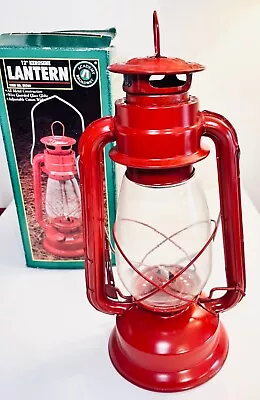 Vintage 12 Inch Lantern Red Hurricane Kerosene Camping Railroad • $19.99