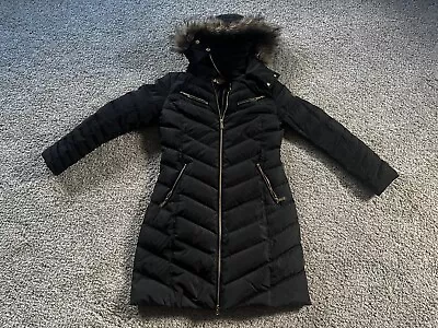 Michael Kors Women's Hooded Quilted Faux Fur Trim Puffer Jacket S Black • $5