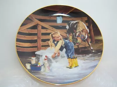 DANBURY MINT HORSE PLATE HORSING AROUND Donald Zoland Country Companions Barn  • $36.98