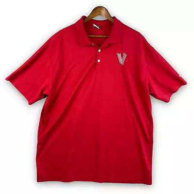 Villanova University Wildcats Nike Dri Fit Polo Mens 3XL Red W Embroidered Logo • $5.70