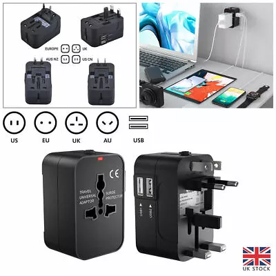£8.66 • Buy Universal Plug Travel Adaptor Worldwide Charger Plug Converter Travel All In One