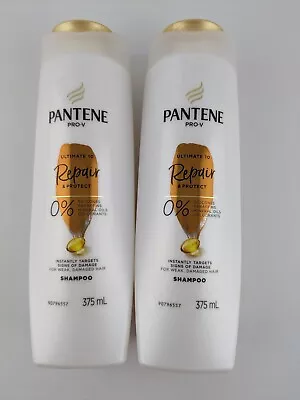 2 X Pantene Pro V Shampoo Ultimate Repair & Protect For Damaged Hair 375ml NEW • $24.99