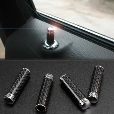 4Pcs Carbon Fiber Interior Dash Door Lock Knob Pins Handle Fit For Car Truck SUV • $12.99