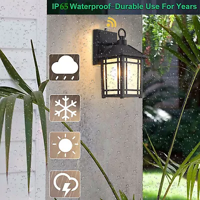 Porch Sconce Outdoor Motion Sensor Wall Mounted Lamp Light Fixture Dusk To Dawn • $35